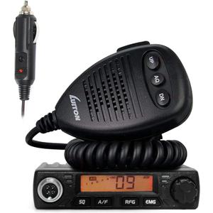 Mini CB Radio LT-198 Compact Design with External Speaker Jack,VOX Function Easy to Read LCD Display Compatible with 12-24V Voltage