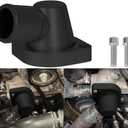 Billet Swivel Thermostat Housings Water Neck 90 1.5" For GM LS LS1 LS2 LS3 Engine Black
