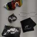 Sports Polarized Sunglasses, UV 400 Protection Sun Glasses Women, Mens Glasses for Cycling Biking Running (White&red)