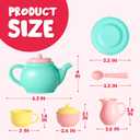 JOYIN 18PCS Pretend Tea Party Set Play Food Accessories BPA Free, Phthalates Free, Plastic Tea Set, Mini Kitchen for Kids, Gifts for Toddler Boys Girls, Easter Birthday Gifts