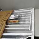 57.5-62" Extra Wide Baby Gate for Doorways,30" Tall Double Lock Mechanism Metal Dog Gate Pressure MountAutomatic Closing Child Safety Gate,White