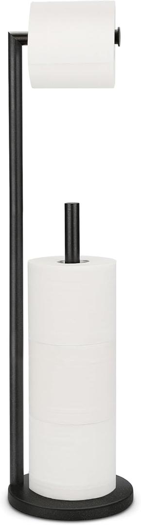 Toilet Paper Holder Stand, Toilet Paper Holder Free Standing, Toilet Paper Stand, Black Galaxy Toilet Paper Storage, Rustproof Bathroom Toilet Paper Holders for 4 Rolls