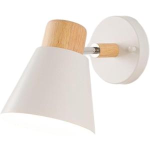 Vintage Wall Sconces Fixtures Modern Wall Lamp Retro Barn Wall Light Iron Lampshades Indoor Decor Wall Lighting Fixture for Bedroom Living Dining Room Background Wall (Blue) (Color : White)