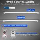 JESLED T8 LED Bulbs 4FT 12W 5000K, Type B Ballast Bypass, 2200LM, ETL | Designed to replace 40W fluorescent bulbs. Ballast bypass installation required. Single or double end powered, 30 Pack