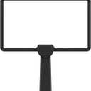 5X Large Rectangle Reading Magnifier, 10in x 6in Handheld or Neckheld Magnifying Glass Scratch Resistant Glass Lens Seniors Reading, Hobbies, Repair, Observation(Black)