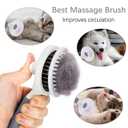 2 x Cat Self Cleaning Slicker Brush, Pets Skin Friendly Grooming Brushes for Shedding Dogs Cats Hair Easy to Remove Loose Undercoat with Long or Short Hairs Pet Massage Tool for All Hair Type- UPGRADED (Gray)