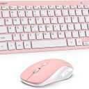 TECKNET Wireless Keyboard and Mouse Combo, Mini Cordless Computer Keyboard and Mouse Set 2.4GHz, Silent Adjustable 1600 DPI, Quiet Click, Lag-Free for Computer, Laptop, PC, Windows, Mac, Chrome OS