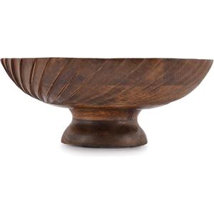 Mahasu Fruit Bowl Wooden Fruit Bowl for Kitchen Counter for Home Decor or Decorative Fruit Bowl for Table (12" X 12'" X 4.75")