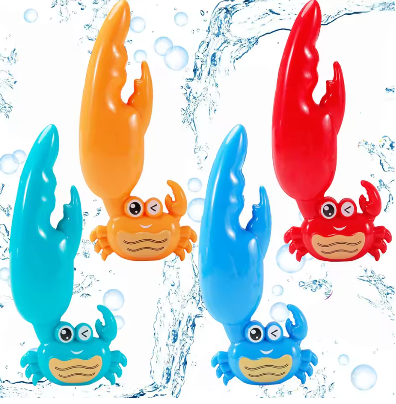 4 Pieces Crab Dive Toys Bath Toys Colorful Pool Toys Swim Pool Kit Games for Toddlers Boys Girls Teens Adults, Set Of 5