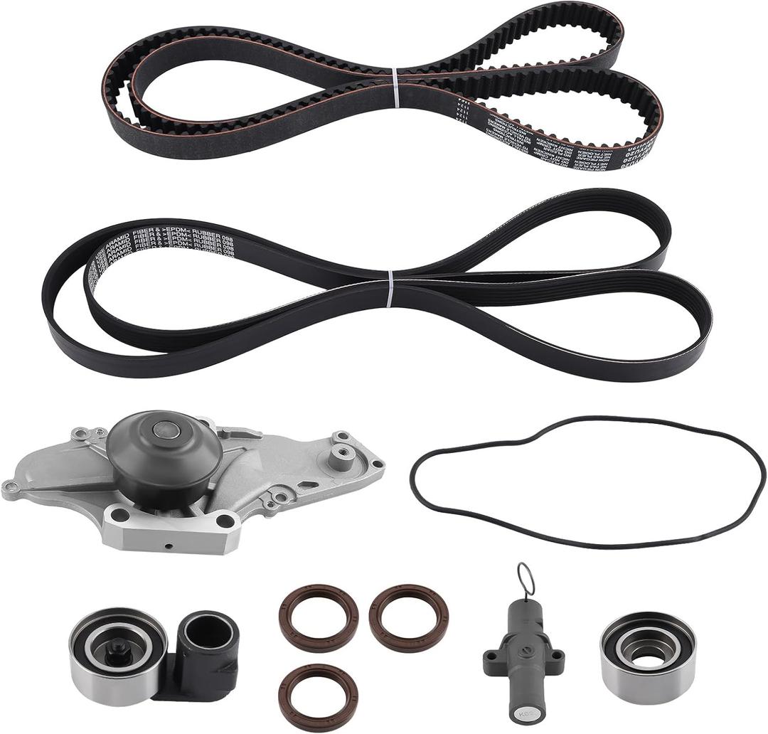 maXpeedingrods Timing Belt Kit with Water Pump for Acura MDX RDX RL TL TSX ZDX Honda Accord Crosstour Odyssey Pilot Ridgeline Saturn Vue 3.5L 3.7L 2003-2018 19200-RDV-J01