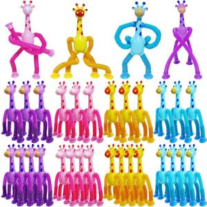 32 PCS Telescopic Suction Cup Giraffe Sensory Toys, Pop Tube Fidget Toys Bulk for Toddlers, Kids Travel, Easter Basket Stuffers, Party Favors Birthday Gifts for Boys Girls