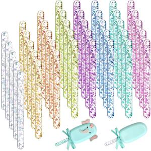 Geiserailie 40 Piece Acrylic Cakesicle Sticks Reusable Mirror Ice Cream Sticks Mini Ice Lolly Craft Cakesicle Mold for DIY Candy Desert Gifts Party Crafts Art Projects(4.5 Inch,Multicolored)