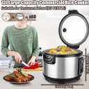 Commercial Rice Cooker & Warmer 60 Cups (Cooked),13.8 Qt / 13 Liter Large Capacity Rice Cooker,Auto Keep Warm,Non-Stick Inner Pot,One-Touch Operation,1350W Fast Cooking Electric Rice Cooker