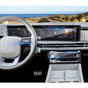 Coleya 2024 2025 2026 Santa Fe Screen Protector for Hyundai Santa Fe (SEL/XRT/Limited/Calligraphy) (Dual 12.3Inch&AC Displays), 9H Tempered Glass 2026 2025 Santa Fe Hybrid Accessories HD Transparent