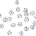 Operitacx Luxury Jewelry Making 20pcs 8mm Round Drilling Balls Clay Czech Disco Balls DIY Beads Spacer Beads