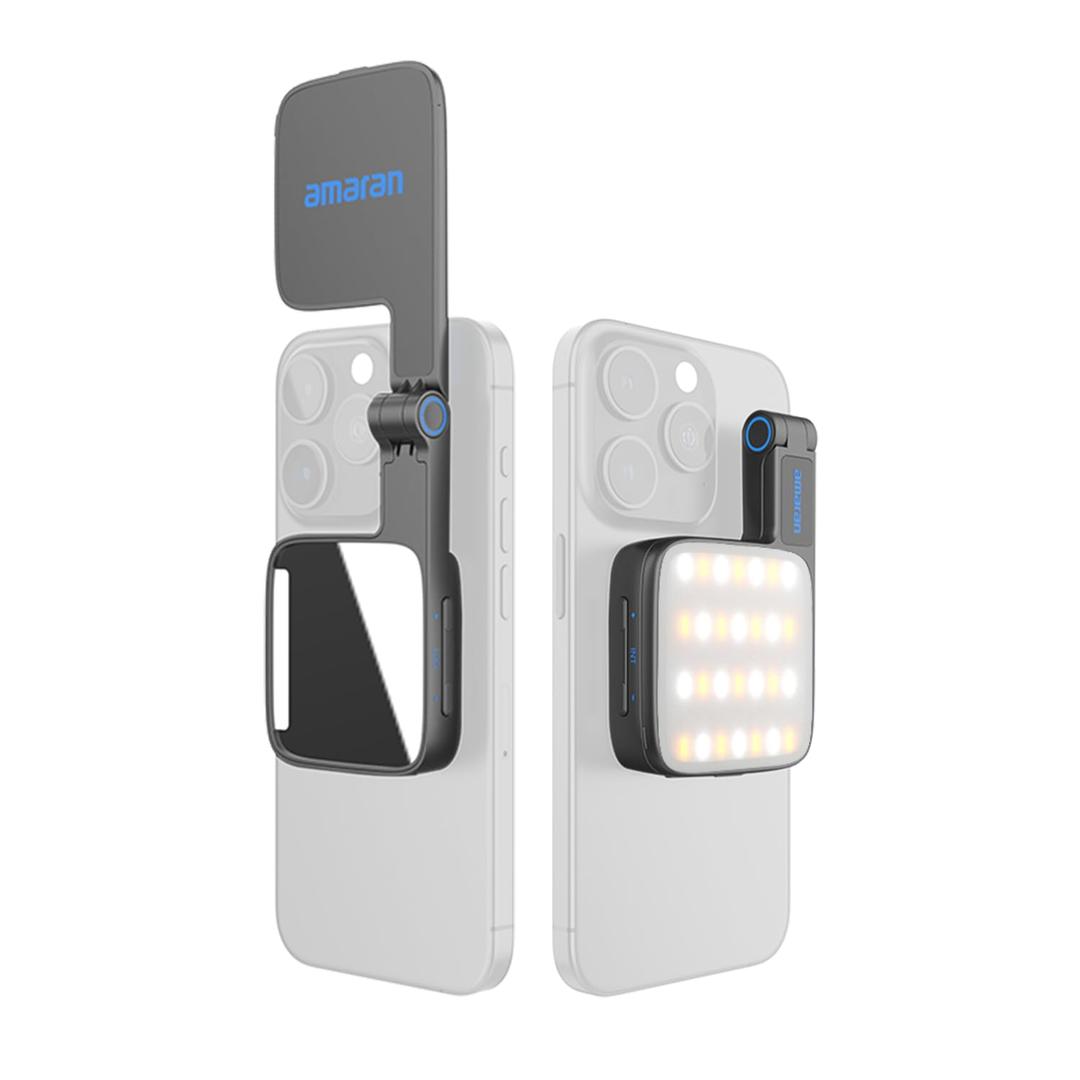 amaran Go Compatible with MagSafe Mini Phone Light,Rechargeable Portable Light Mirror Light LED Phone Light for Selfie,Makeup,Video Conference,TikTok (Blue)