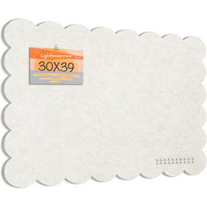 Scalloped Bulletin Board 40x30 inches, Decorative Felt Pin Board for Wall