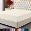 Utopia Bedding Queen Fitted Sheet - Bottom Sheet - Deep Pocket - Soft Microfiber - Shrinkage and Fade Resistant - Easy Care -1 Fitted Sheet Only (Ivory)