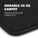 Nordstrand Floor Mats for Tesla Model 3 2023-2017 - Custom 3D Fit - 1st & 2nd Row - Set of 3 - Nylon Anti-Slip Backing - 30oz Heavy Duty Carpet Mat - All Weather Car Liner Floormats