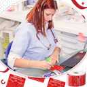 Fuyoooo 1000 Pcs Adhesive Drug Name Label Medication Stickers 2.5" x 2.5" Veterinary Medication Instruction Label Added to I. V. for Medical Pharmacy Healthcare Medicine, Fluorescent Red