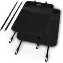 DRIVE AUTO PRODUCTS - 2 Pack Car Seat Back Protectors, Reversible Kick Mats - Black