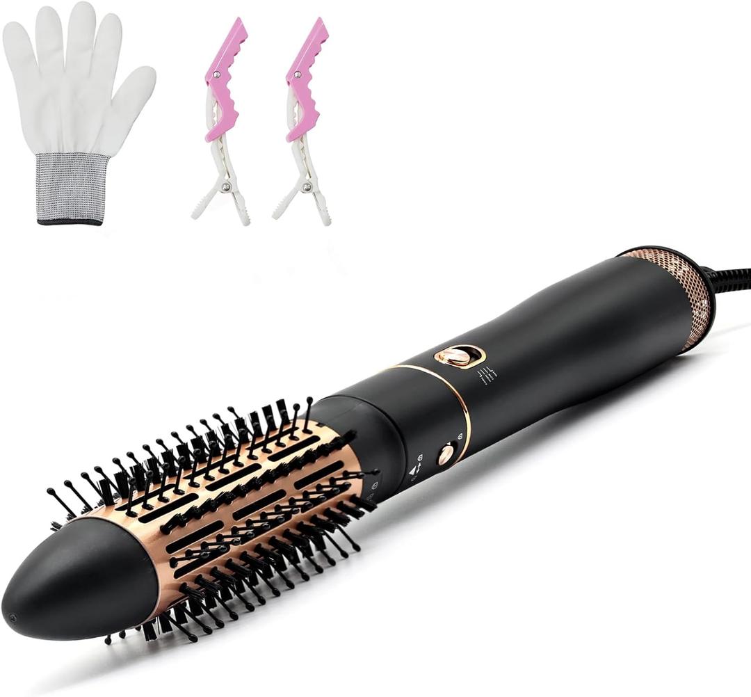 Round Hair Blow Dryer Brush - 1.6 Inch Ceramic Barrel Hair Dryer Brush