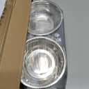 Elevated Dog Bowls for Small Dogs, 3” High Raised Dog Bowl Stand with Dual 5” Stainless Steel Bowls Non-Slip Pet Feeder for Puppy and Cats, Dishwasher Safe, Black