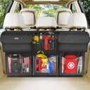 Oasser Back Seat Trunk Organizer Hanging Car Organizer Trunk Foldable Cargo Storage with 6 Large Pockets 3 Adjustable Straps 40x19inch (Black)