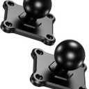 BRCOVAN 2 PCS, 1'' Ball Mount Base with Aluminum Alloy 4-Hole AMPS Square Plate, Compatible with RAM Mounts B Size 1 Inch Ball Double Socket Arm