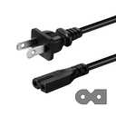 2 Prong AC Power Cord Compatible with Vizio D/E/M Series HDTV, Vizio Sound Bar Power Cable Replacement