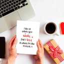 2 x Sweet Valentine's Day Card, Romantic Just Because Card, Love Quotes Gift for Husband Wife, I Love It When I'm the Reason