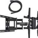 VideoSecu 24 inch Extension Full Motion Swivel Articulating TV Wall Mount Bracket for Most 40"-90" LED LCD OLED UHD Plasma Flat Screen TV with VESA 684x400,600x400,400x400,200x200mm MW480B BCL