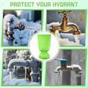 3 Pack Green Outdoor Faucet Covers for Winter Insulated Freeze Protection 27.9" x 14.9" Hose Bib Covers for Winter Reusable Thicker Waterproof Insulated Spigot Cover with Reflective Strips