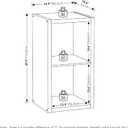 2-Cube Bookshelf, Cubicle Shelf Bookcase with Open Back, Position Reversible Book Shelf, 15 x 16 x 30, for Home Office, Living Room, White, 2 Tier