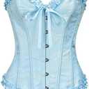 SZIVYSHI Corset Tops for Women, Bustier Shapewear Lingerie, Lace Waist Push Up Bodysuit medium