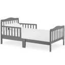 Dream On Me Classic Design Toddler Bed, GREENGUARD Gold, Steel Grey