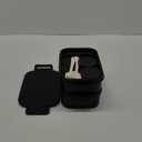 Jelife Adult Bento Box Lunch Box - Large Style Stackable Bento Lunch Box for Adults, 72oz All-in-One 3 Layers Bento Boxes Leak-Proof Lunchbox with Utensil Sauce Containers for Dining Out,Work, Black
