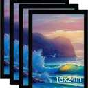 SESEAT 16x24 Picture Frame 4 Pack, Wall Hanging Poster Frames, Black