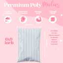 Pretty Package Store 6x9 Designer Poly Mailer 100 Pack Heavy Duty Waterproof Self Seal Shipping Bags for Small Business Large Mailing Envelopes Bulk Tear Resistant Packaging Blue Stripe