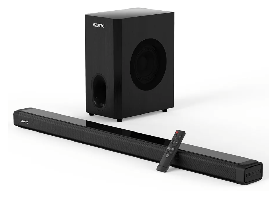 3.1 Sound Bar with Subwoofer, 160W Sound Bar for Smart TV, 5.0 Bluetooth Soundbar for TV,with Bass Reflex Speaker,HDMI-ARC/Optical/AUX Connection,Easy Setup, Home Office use with Clear Sound