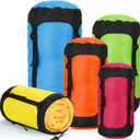 5 Pcs Compression Sacks for Backpacking 5L/10L/15L/20L/35L Camping Sleeping Bag Stuff Sack Water Resistant Sleeping Bag Storage Sack for Space Saving Hiking Gear (Bright Colors)