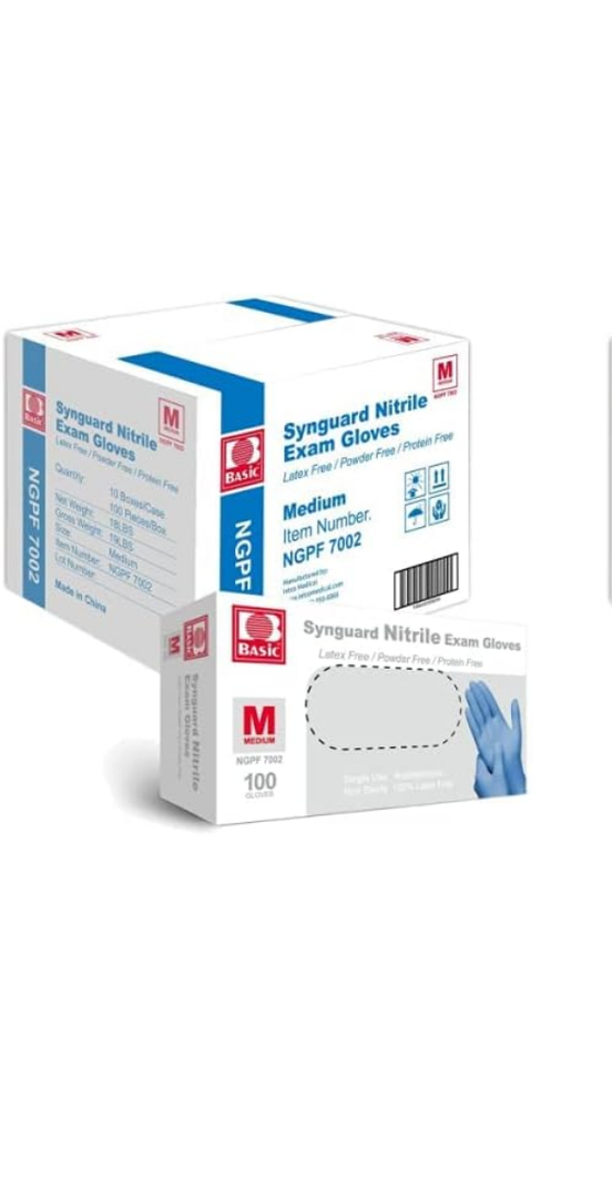 Medical Blue Nitrile Exam Gloves (Case of 1,000) - Latex-Free & Powder-Free Medium