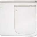 Whitmor Zippered Mesh Wash Bags - White (2 Piece Set)