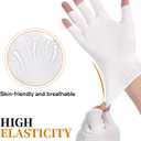 2 x 5 Pairs White Cotton Moisturizing Glove–Fingerless Design Cotton Gloves for Adult Adult Uvshield Gloves Winter Knit Warm Mittens for Women & Men Stretch Half Finger Glove Touchscreen Friendly