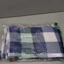 Homaxy Kitchen Towels and Dishcloths Set, 12 x 12 and 13 x 28 Inches, Set of 8 100% Cotton Waffle Weave Check Plaid Kitchen Dish Towels, Super Soft and Absorbent Dish Cloths, White & Navy Blue