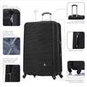 InUSA ROYAL 32-Inch Extra-Large Hardside Spinner Luggage Lightweight Black