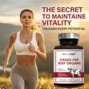 Beef Organs Supplement, Grass Fed Beef Liver, Kidney, Heart, Pancreas, Lung, Spleen, Bone, Total Body Wellness & Performance, Non-GMO, Gluten-Free, 120 Count