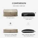 EACHY 6 Set Compression Packing Cubes for Travel & Carry-On, Space-Saving Luggage Organizers & Compression Bags for Clothes & Shoes, Ideal for Vacation & Cruise Essentials (Large, AB-Gray)