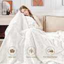 Double-Sided Faux Fur Throw Blanket, Fuzzy Soft Plush Thick Warm Fluffy Shaggy Fuzzy Blanket for Couch, Sofa, Bedroom, Luxury Blanket Valentines Day Gifts for Her, White, 50"x60"