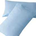 SONORO KATE Luxury Pillowcase Set Brushed Microfiber 1800 Bedding - Wrinkle, (Lake Blue, 2 Pillowcases King)
